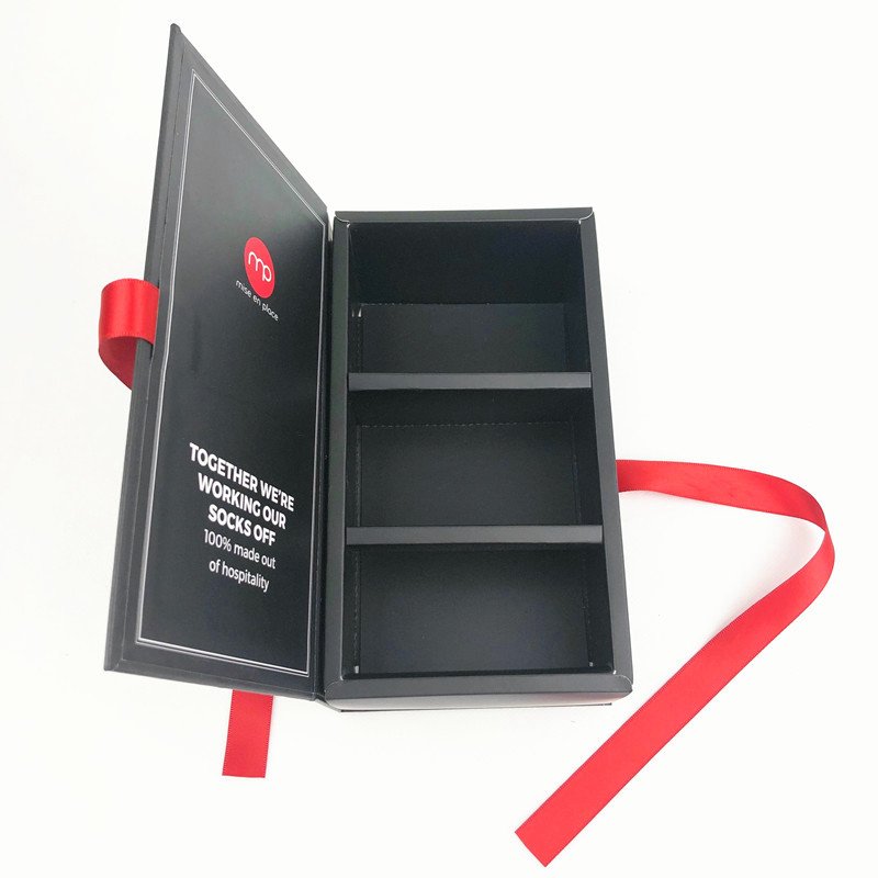 Black Sock Box With Separated Layer 