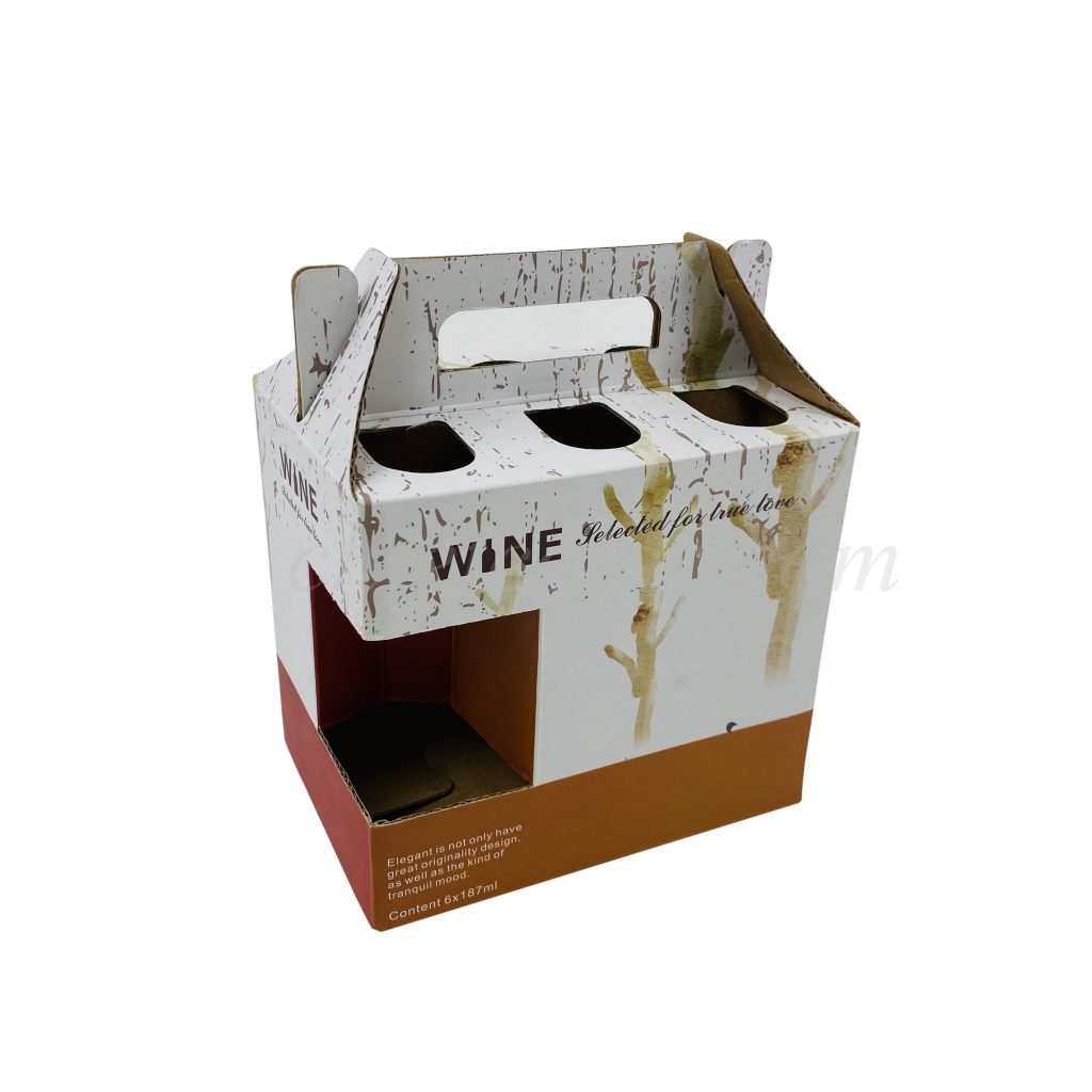 Personalized Cardboard Wine Bottle Gift Box