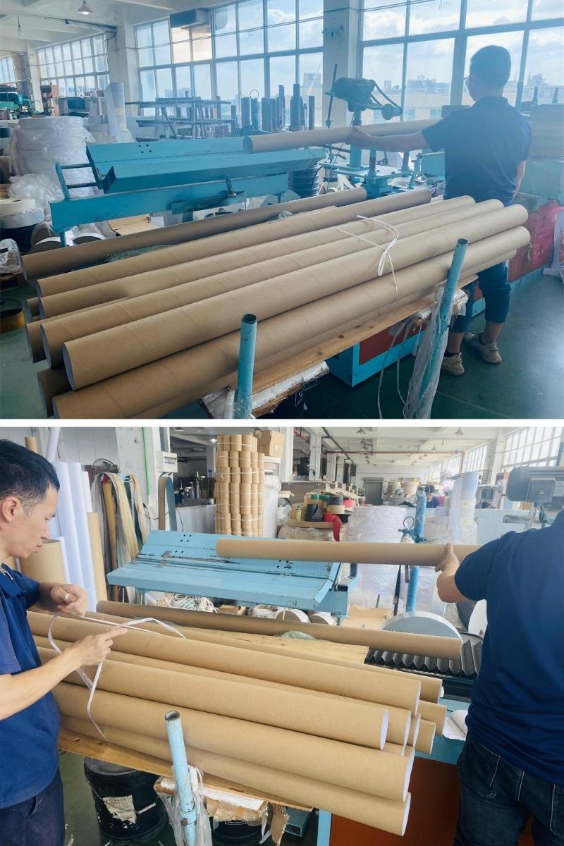 Semi-automatic paper tube cutting procedure